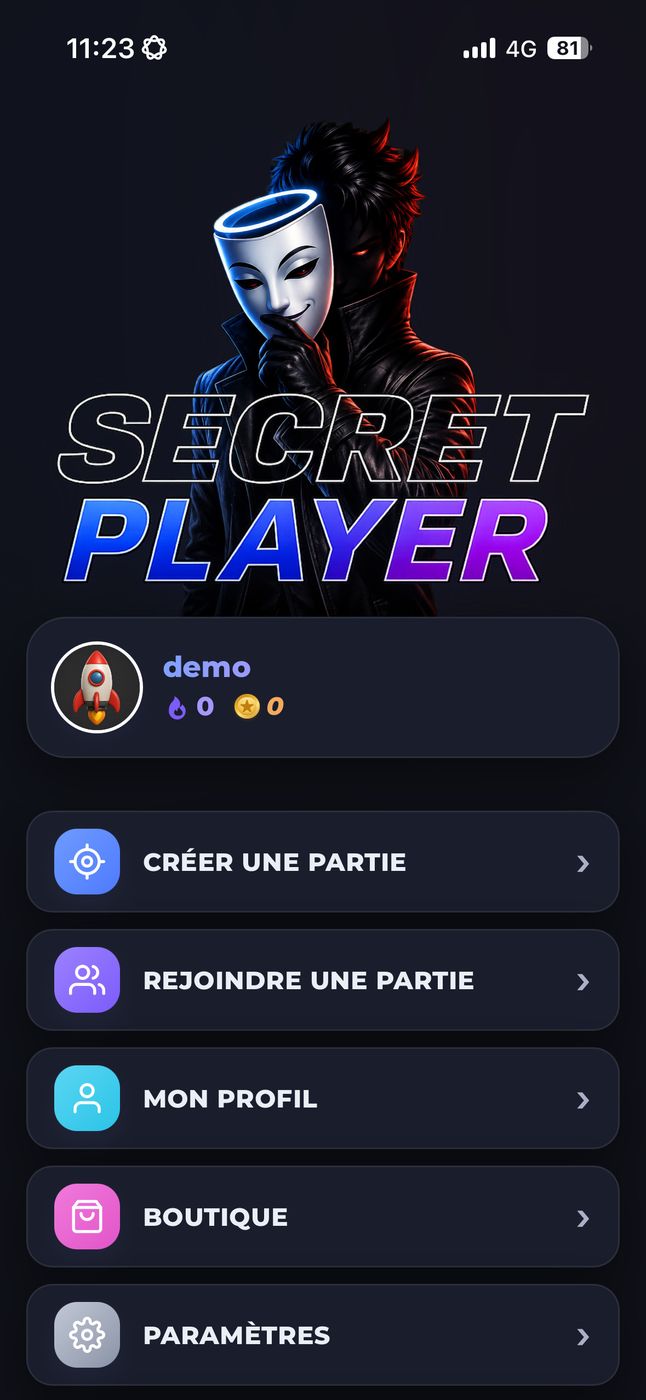 L'application Secret Player