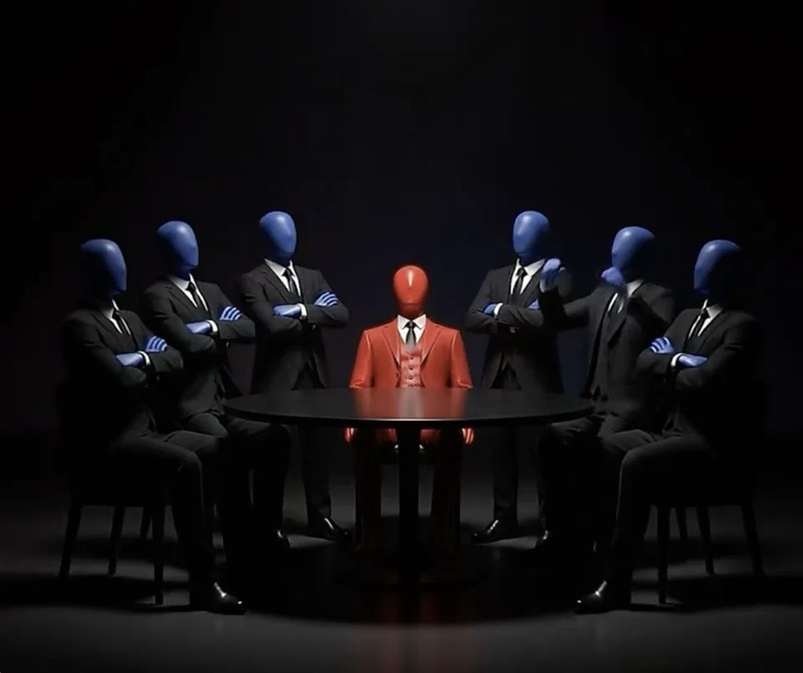 L'intrus rouge démasqué par les autres joueurs
