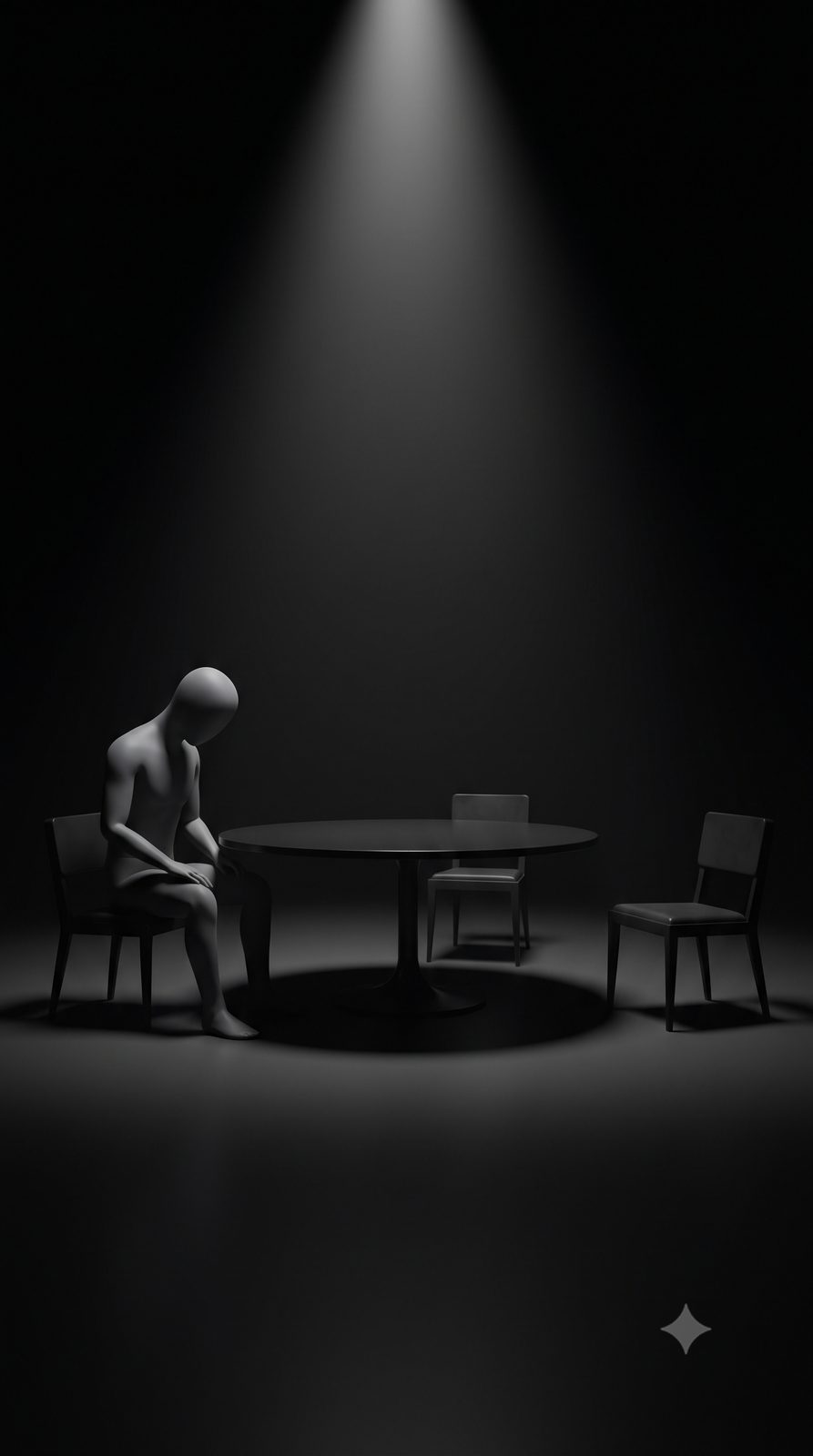 Un joueur isolé sous un projecteur